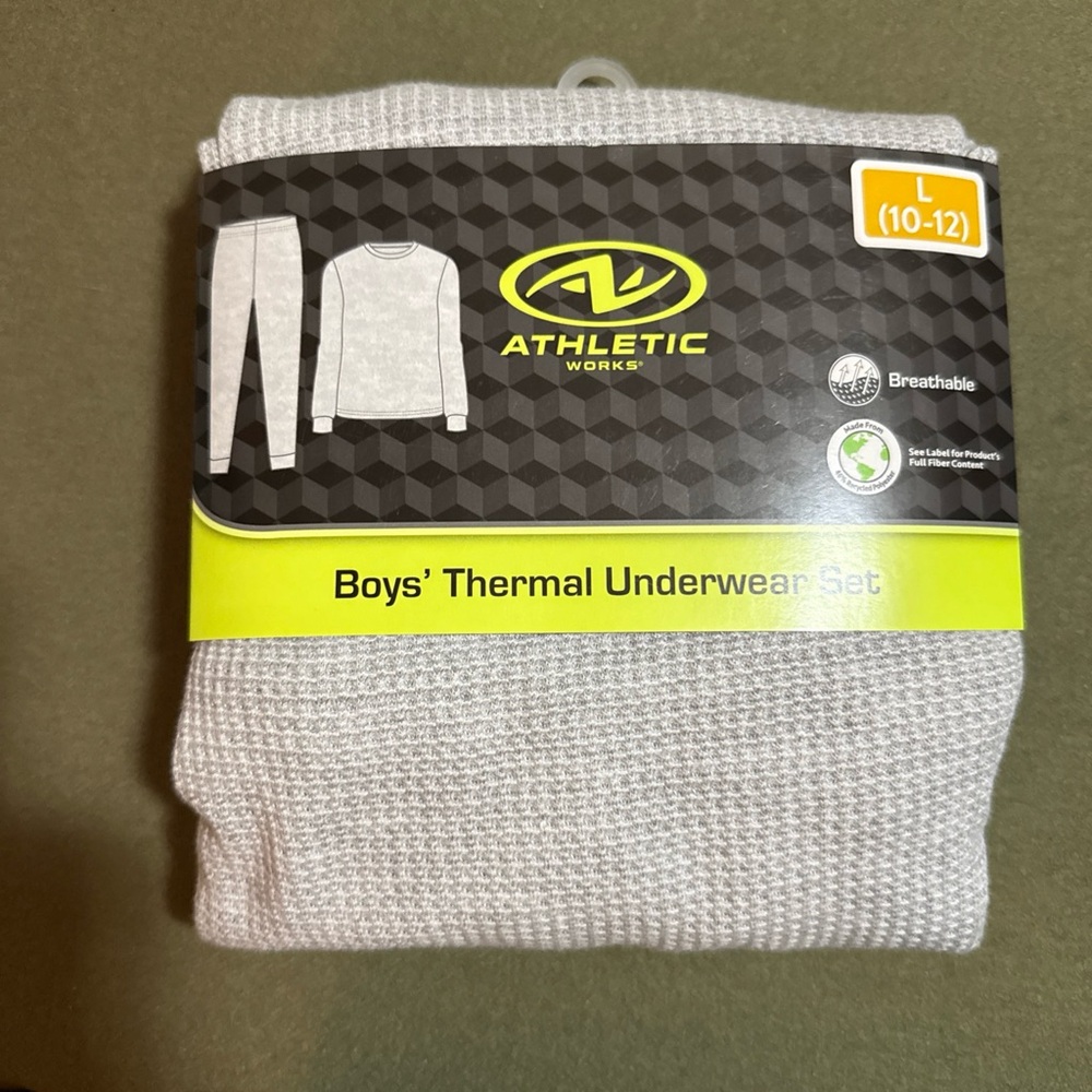 Youth thermal underwear,Size Large 10-12. Grey . Brand new.